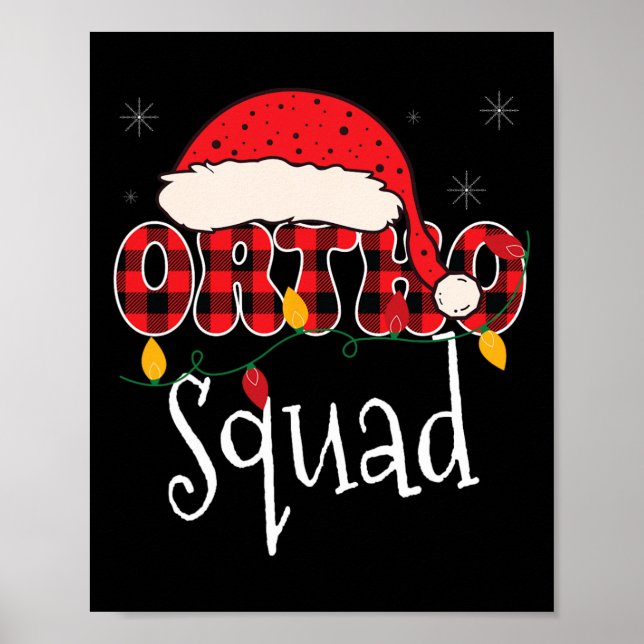 Ortho Squad Play Roligt jul Orthopedics Crew X Poster (Framsidan)