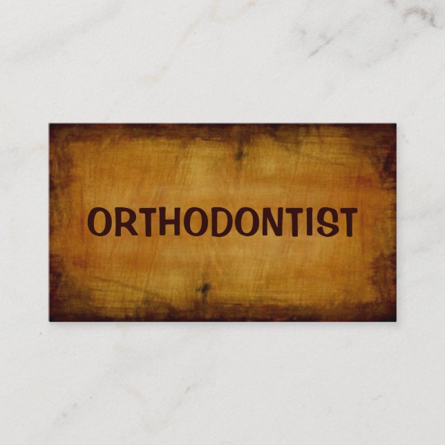 Orthodontist Antique-Affärskort Visitkort (Framsida)