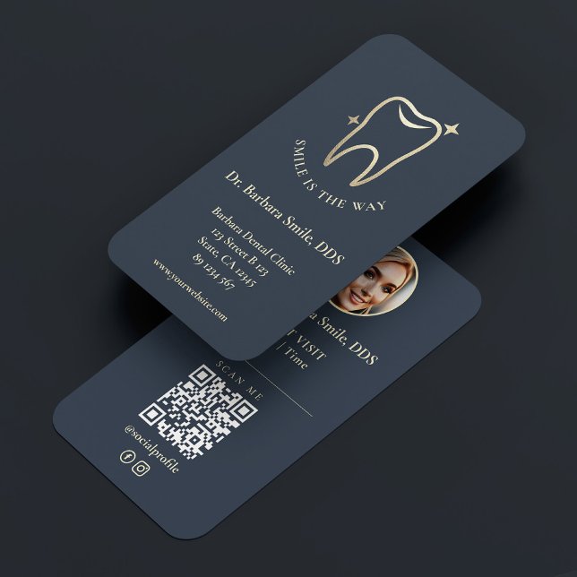 Orthodontist Dentist Dental Cosmetic Charcol Visitkort (Orthodontist Dentist Dental Cosmetic Charcoal Business Card
)