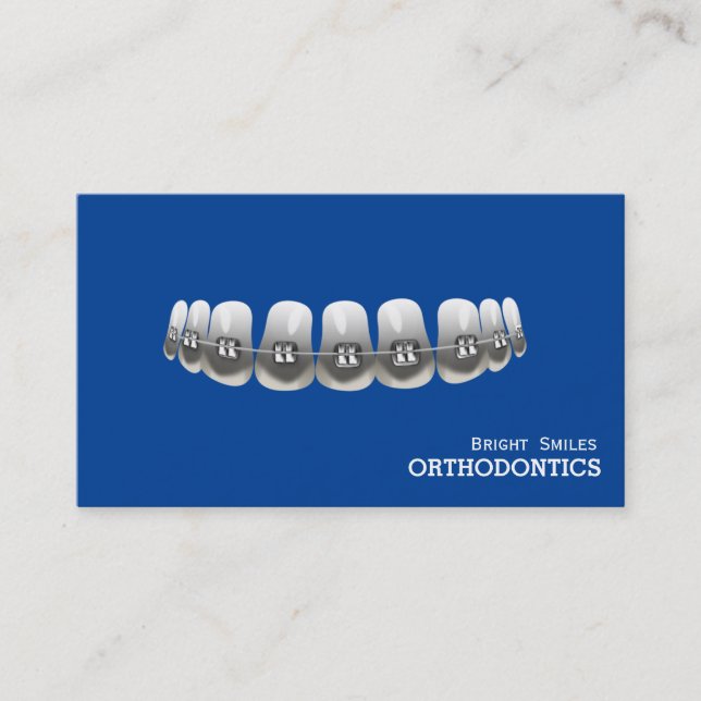 Orthodontist Dentist Standard Affärskort Visitkort (Framsida)