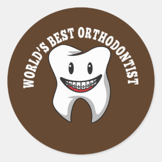 Orthodontist dentist Teeth Braces Orthodontics Runt Klistermärke