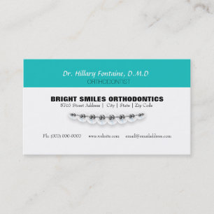 Orthodontistvisitkort med det möte kortet tidsbeställning kort
