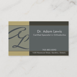 Orthodontistvisitkort - Monogram Visitkort