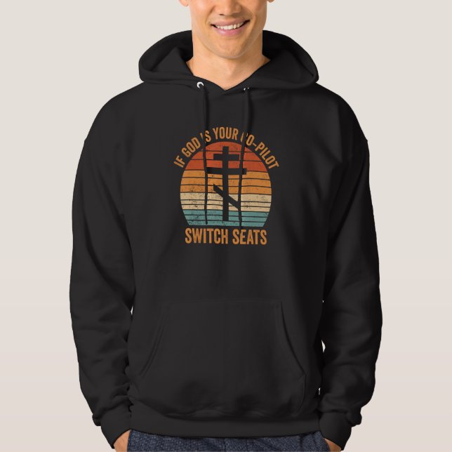 Orthodoxy Orthodox If God is your co-pilot, switch Hoodie (Framsida)