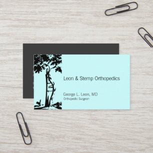 Orthopedic Croled Träd Symbol Visitkort