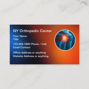 Orthopedic Doktor Office Affärskort Visitkort