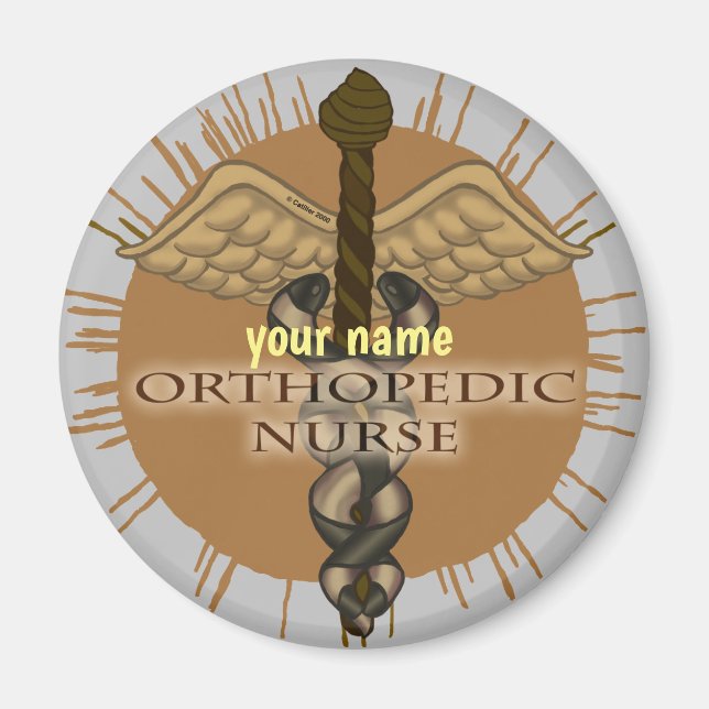 Orthopedic Nurse Caduceus magnet (Framsidan)