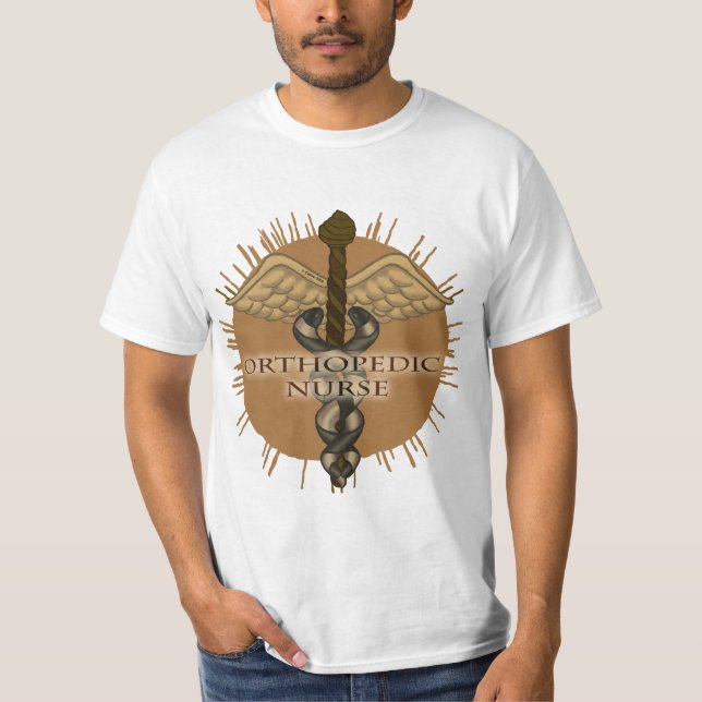 Orthopedic Nurse Caduceus Tee Shirt (Framsida)