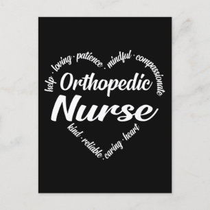 Orthopedic Nurse Heart Ord Cloud Helg Vykort