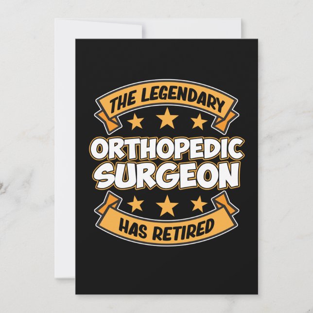 Orthopedic Surgeon Retirement Surgery Medical Doct Tack Kort (Framsida)