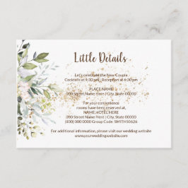 Örtinspirerad bröllopsdusch Bröllopsdetaljer bifog Tilläggskort