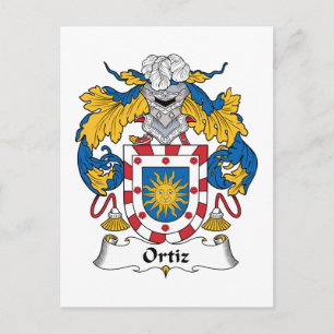 Ortiz Family Crest Vykort