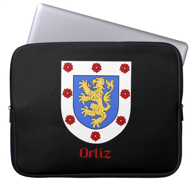 Ortiz Family Shield Electronics Bag Laptop Sleeve (Framsidan)