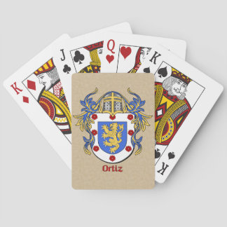 Ortiz Heraldic Shield med Mantling Spel Kort