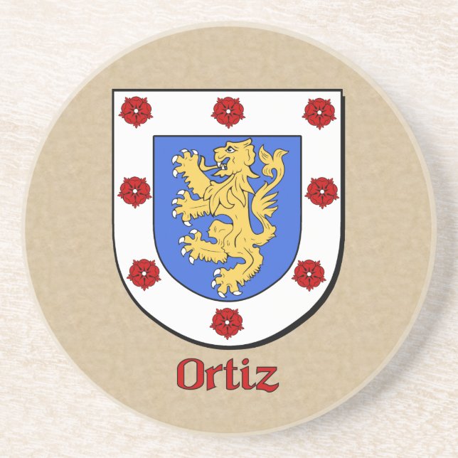 Ortiz Heraldic Shield Underlägg (Framsidan)
