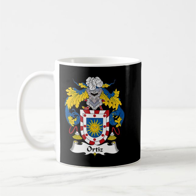Ortiz Jackar Arm Family Crest Kaffemugg (Vänster)