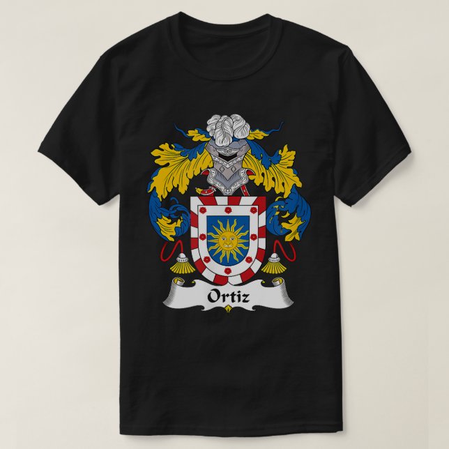 Ortiz Jackar Arm Family Crest T Shirt (Design framsida)