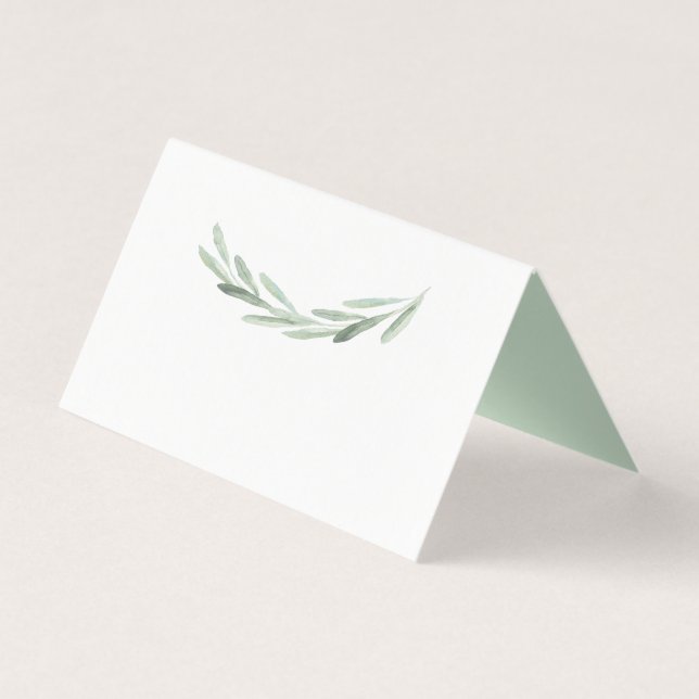 Ortkort för rustisk Grönt för utandning Bord Kort (Baksida)