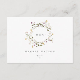 Ortkort för torkad Wildblomma Pampas Blommigt Bröl Inbjudningar