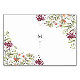 Ortkort för Wildblomme Meadow Bröllop Bordsnummer