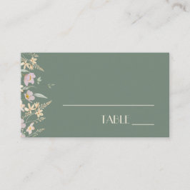 Ortkort för Wildblomsage Deco Bröllop Placeringskort