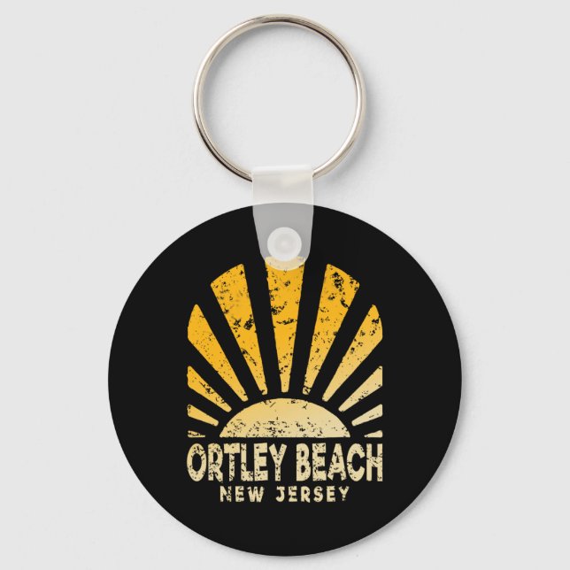 Ortley Beach Nj - Sunny Ortley Beach New Jersey  Nyckelring (Framsida)