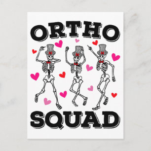 Orto Squad Dansande Skelett Alla Hjärtans Dag Vykort