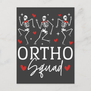 Orto Squad Dansande Skelett Alla Hjärtans Dag Vykort