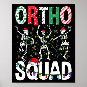 Orto Squad jul skelett ortopedisk sjuksköterska Li Poster