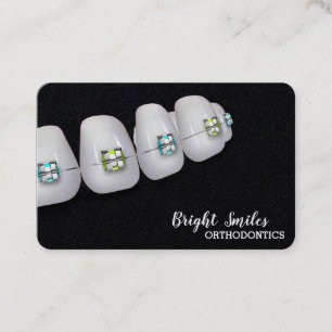 Ortodontist Braces Dentist Standard-Affärskort Visitkort