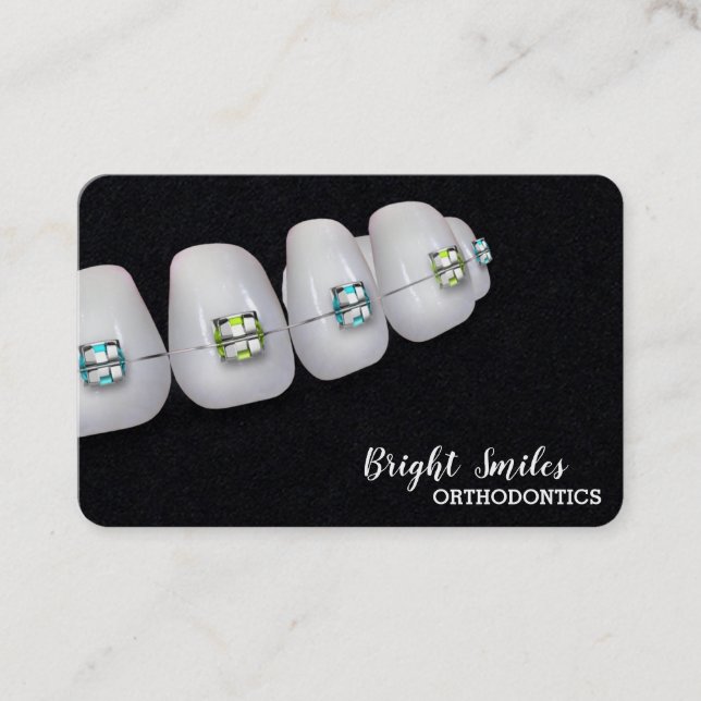 Ortodontist Braces Dentist Standard-Affärskort Visitkort (Framsida)