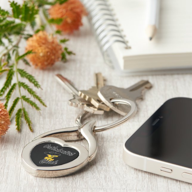 Ortodontist-Chick #4 Twisted Heart Silverfärgad Nyckelring (Sidan)