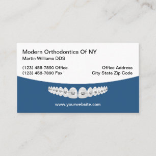 Ortodontist Modern Orthodontics-Affärskort Visitkort