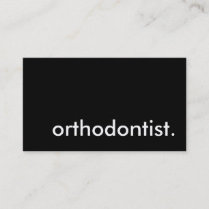 ortodontist. visitkort