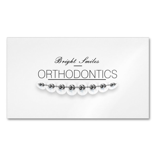 Ortodontister Braces Business Magnet (Framsida)