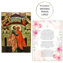 Ortodox Christian Bröllop Prayer Card