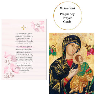 Ortodox Christian Gravid Prayer Card Placeringskort