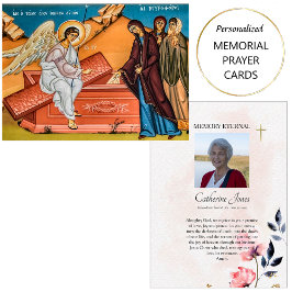 Ortodox Christian Icon Photo Funeral Prayer Card Placeringskort