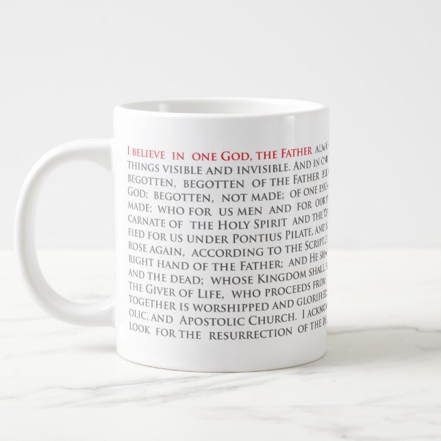 Ortodox Christian Nicene Creed Jumbo Mugg 20oz (Vänster)