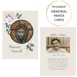Ortodox Christian Photo Funeral Prayer Card Placeringskort