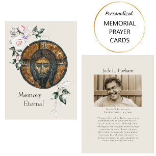 Ortodox Christian Photo Funeral Prayer Card Placeringskort