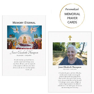 Ortodox Christian Photo Funeral Prayer Card Placeringskort