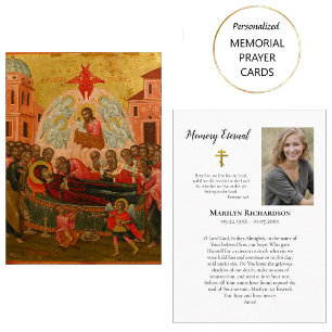 Ortodox Christian Photo Memorial Prayer Card Placeringskort