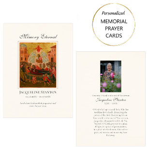 Ortodox Christian Photo Memorial Prayer Card Placeringskort