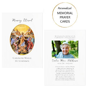 Ortodox Christian Photo Memorial Prayer Card Placeringskort