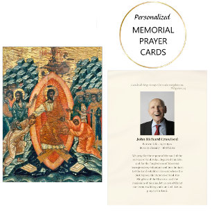 Ortodox Christian Photo Memorial Prayer Card Placeringskort