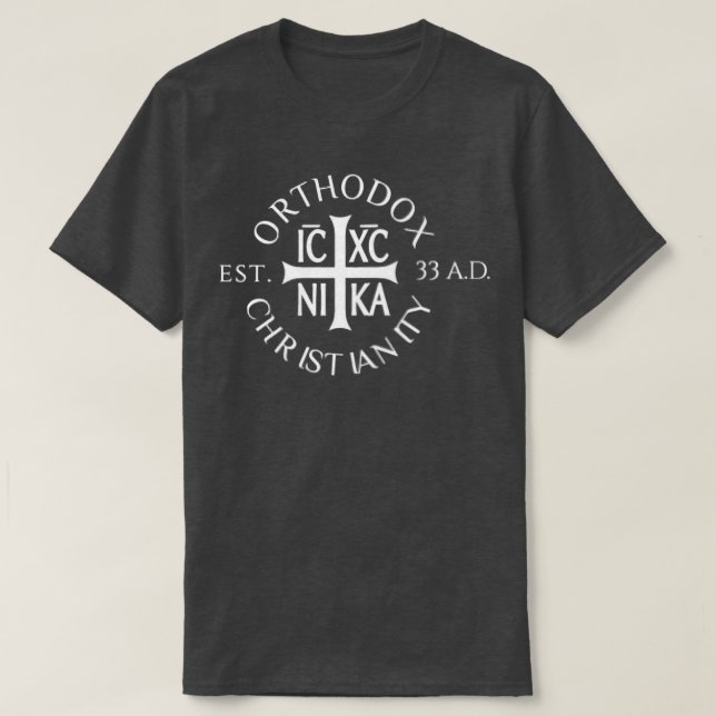 Ortodox Christianity Est T Shirt (Design framsida)