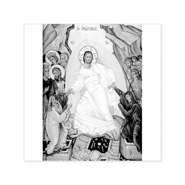 Ortodox ikon av Anastasis Uppståndelse Självfärgande Stämpel (Design)