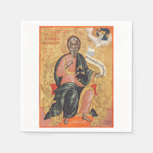 Ortodox ikon av aposteln Andreas Pappersservett