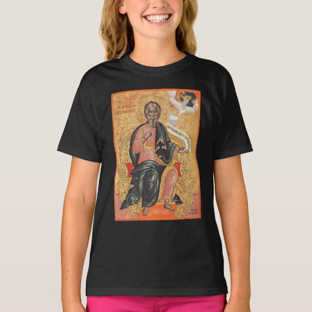 Ortodox ikon av aposteln Andreas T Shirt (Framsida)